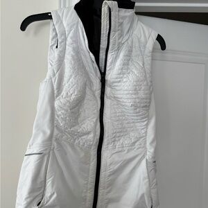Athleta White Quilted Vest